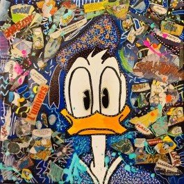 L'univers de Donald - tableau peinture Donald Duck pop art